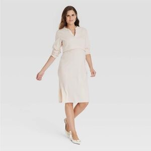 Maternity by Ingrid & Isabel Cream Dress